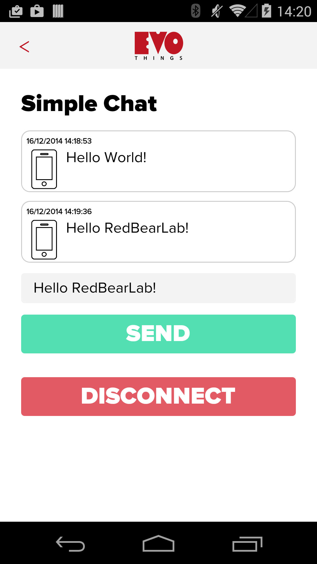 RedBearLab - Simple Chat